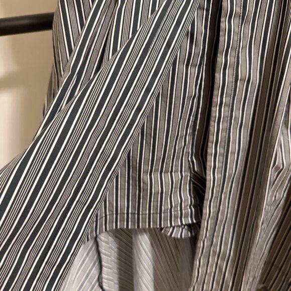 NWT By Anthropologie Black & White Stripe Square-Neck Asymmetric Romper Dress S - Picture 7 of 16